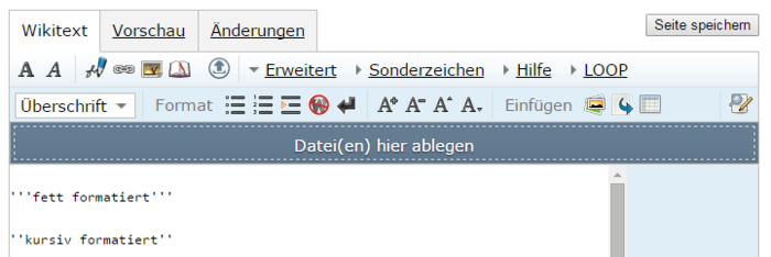 Loop seiteneditor fett kursiv.png